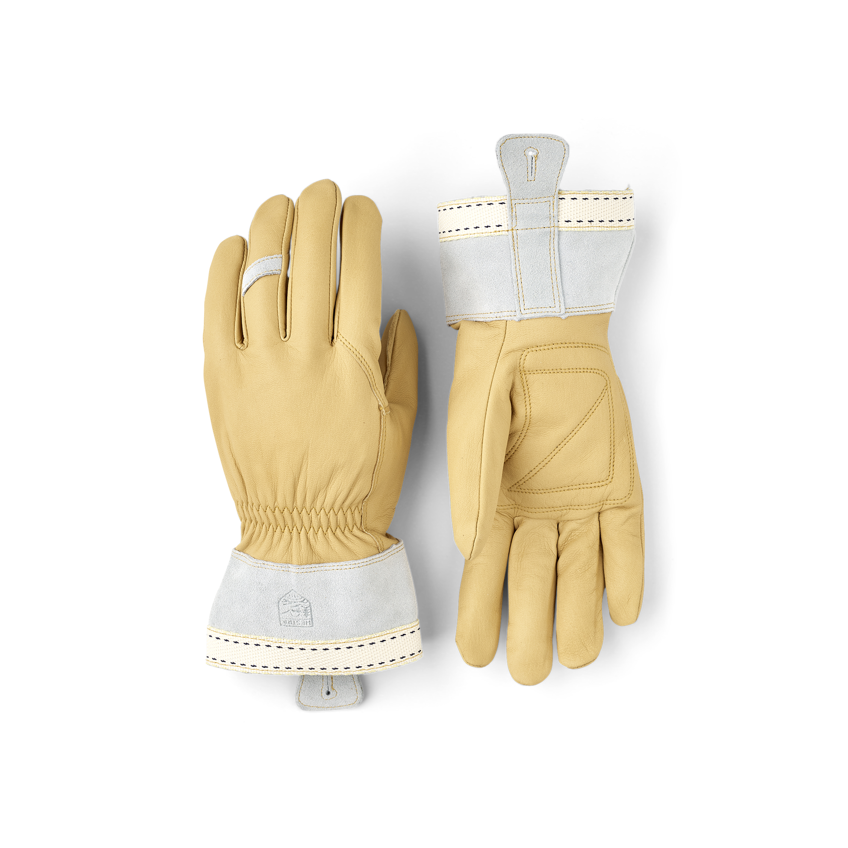 Yellow outdoor glove with goat leather palm